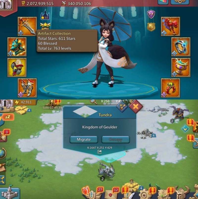 Can go K1647 / 611~60 blessed~763lvls