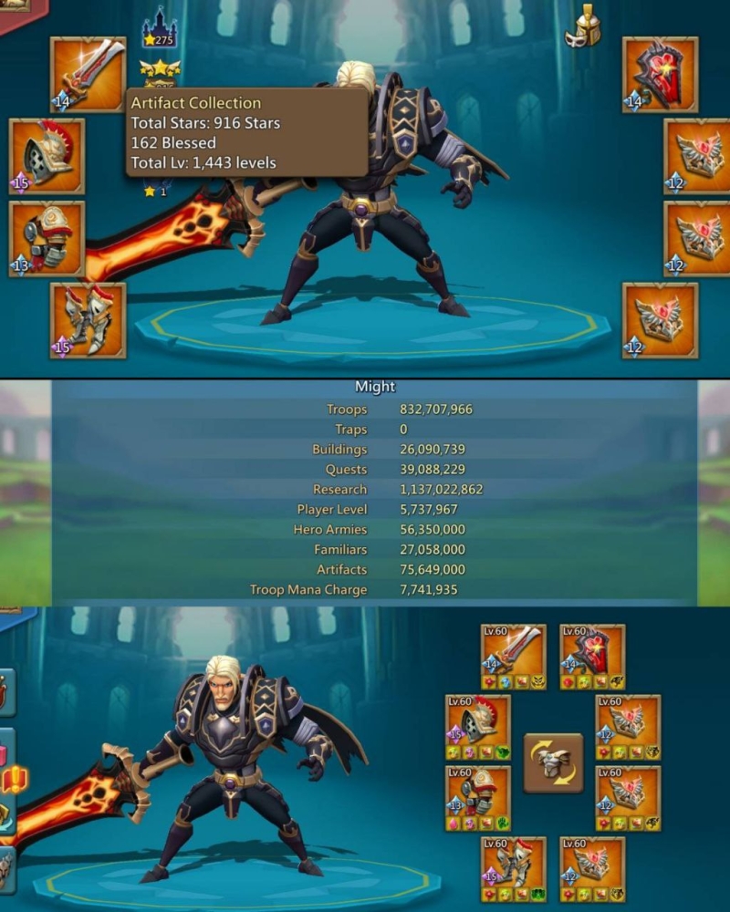 Low Quest / Base stats : 733%, 722%, 730%