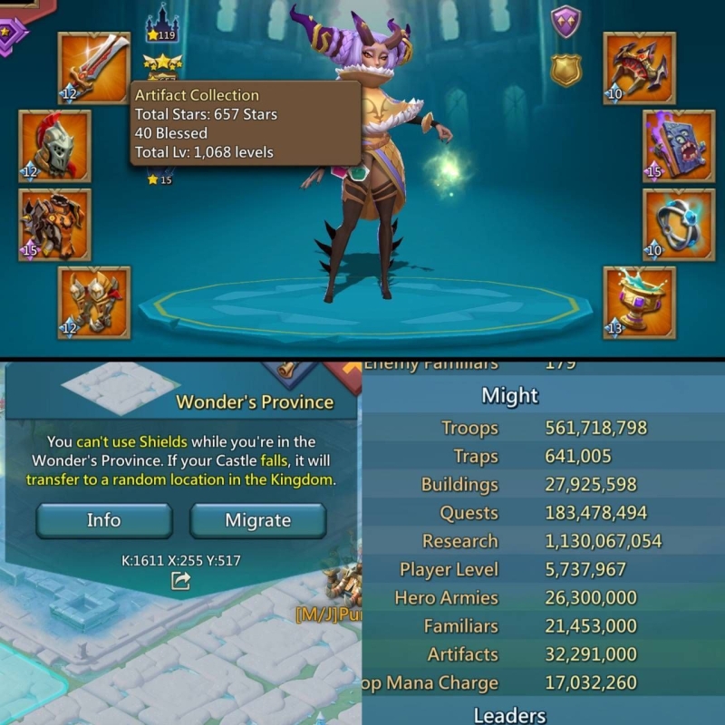 Can go to K1611 / 3 champs lvl 12 + 1 lvl 10