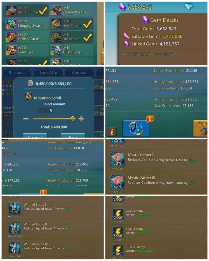 Can go to K1427 / 6 mystic champs + 4 cups
